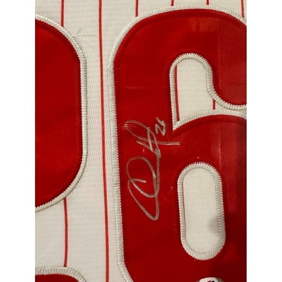 Chase Utley signed autographed Philadelphia Phillies 2008 WS framed jersey PSA - Picture 2 of 6